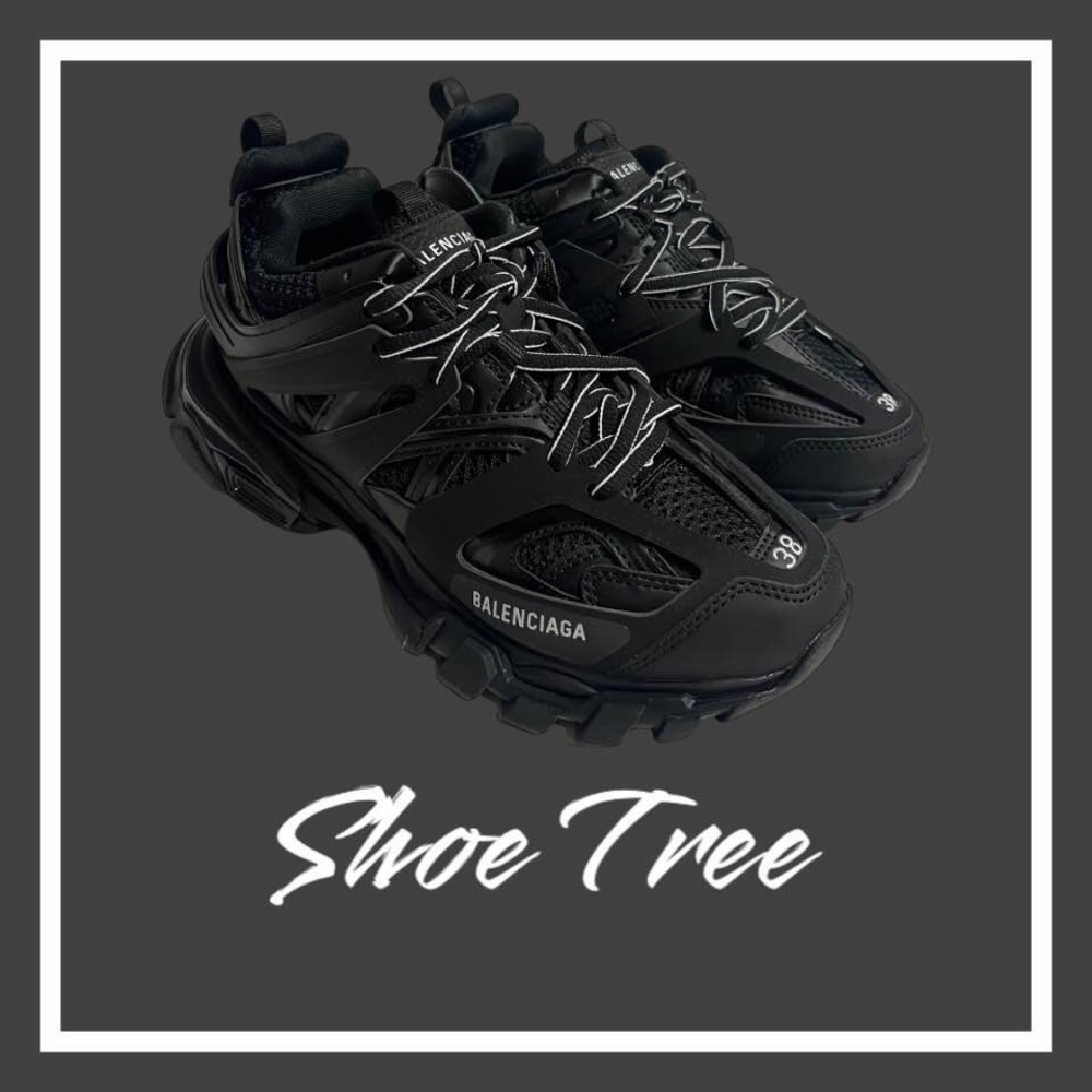 Balenciaga Track Trainer Runners Sneakers Women Size 8 Sneaker Black